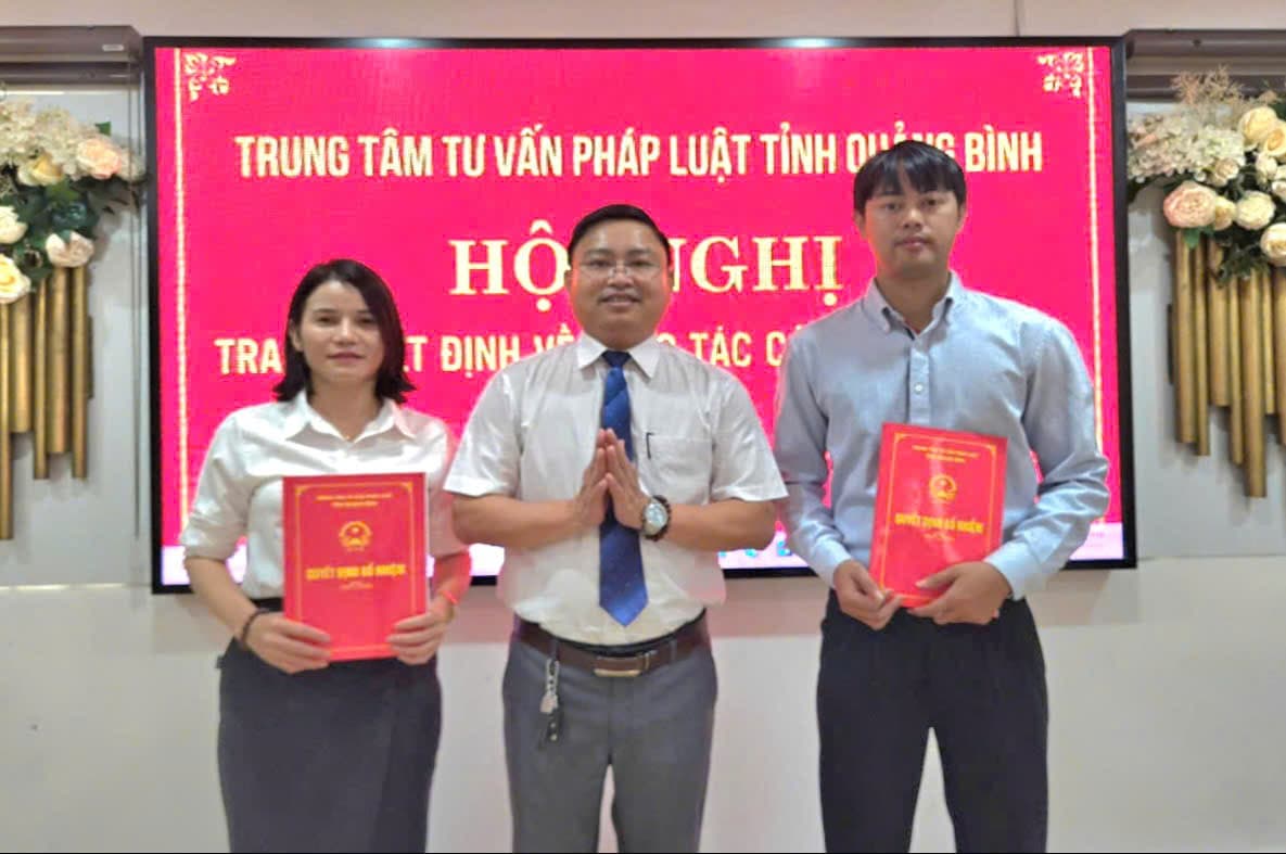 Bổ nhiệm đồng chí Bùi Anh Điệp giữ chức vụ Trưởng phòng Hành chính Đối ngoại; Luật sư Trần Văn Sỹ giữ chức Phó Trưởng phòng Nghiệp vụ